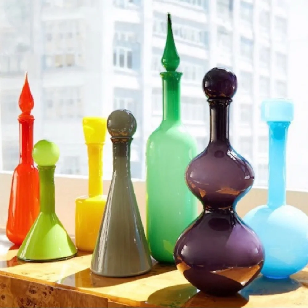 JONATHAN ADLER $248 Green Glass Pop Decanter - Picture 3 of 11